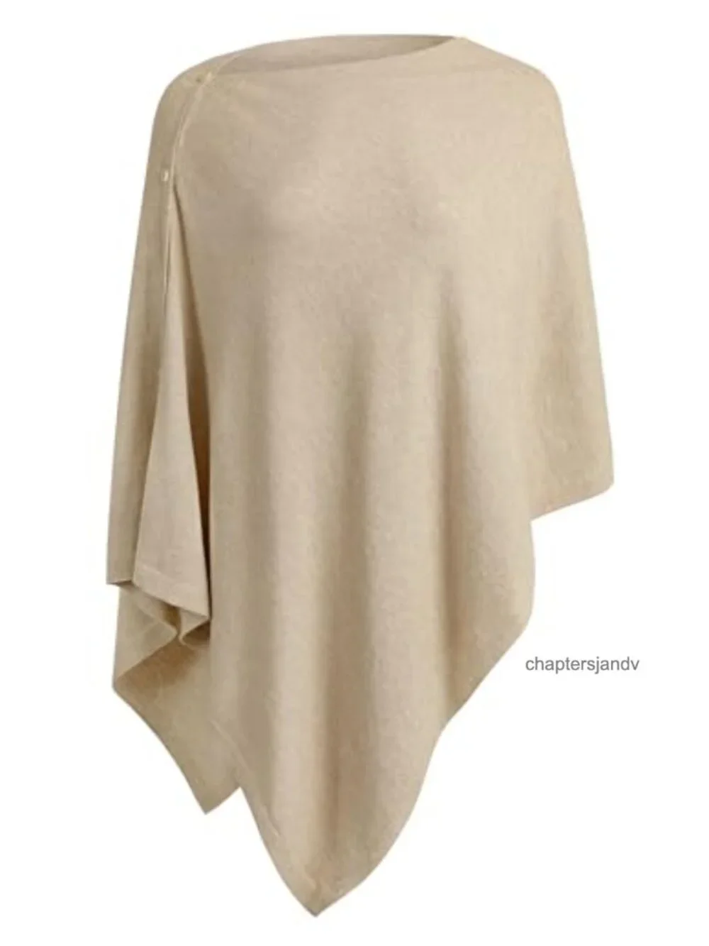Women's Knit Poncho Wrap Sweater Button Scarf Shawl Viscose One Size